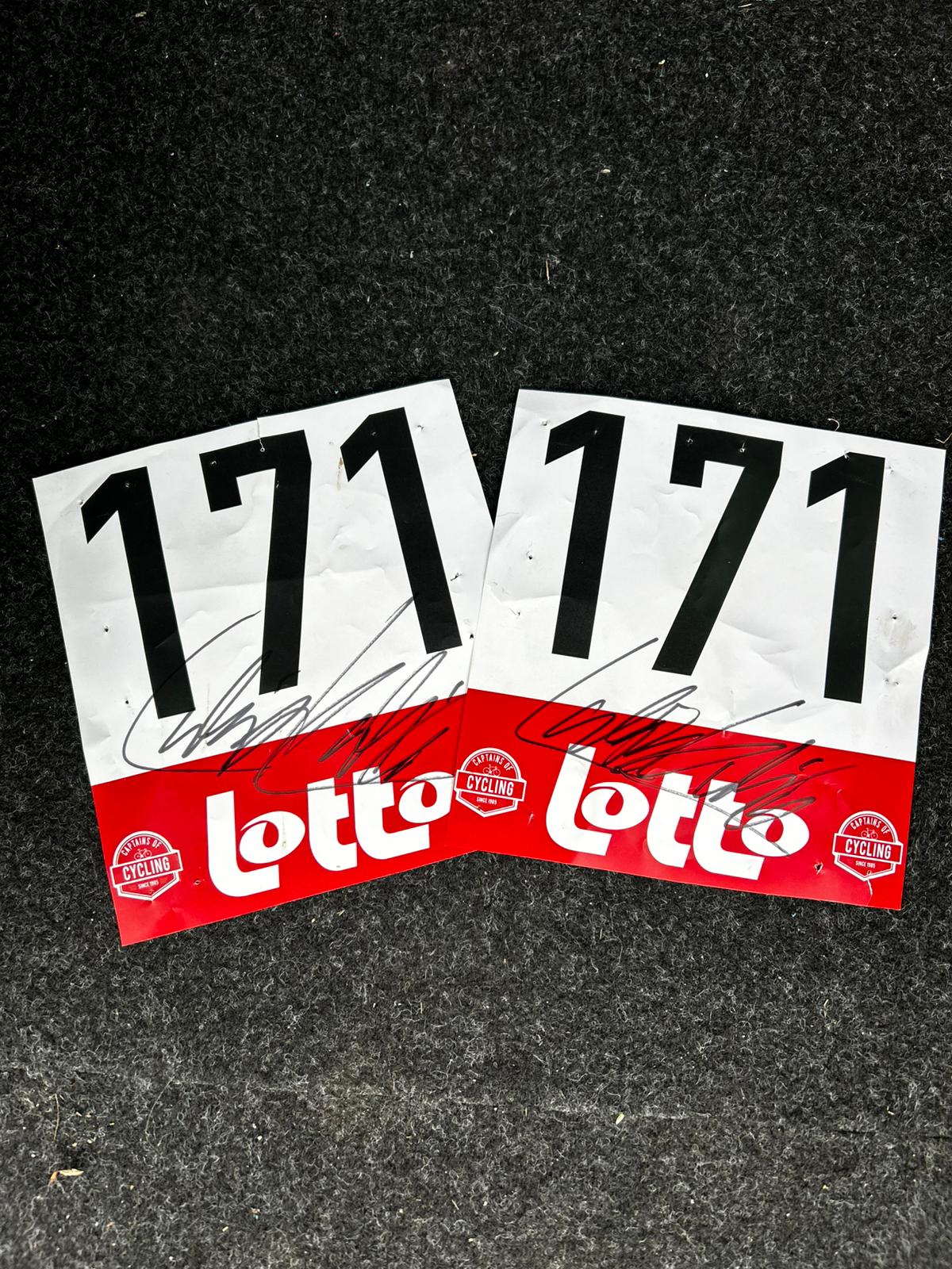 Signed bibnumbers Lukas Kubis - Antwerp Port Epic