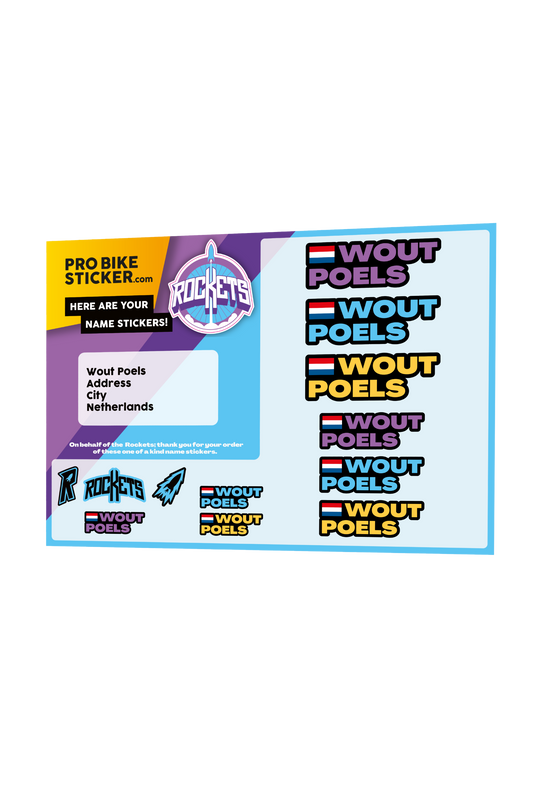 Rockets Name Stickers